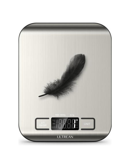 Báscula de Cocina Digital Ultrean UL-KS01, 5kg, Pantalla LCD