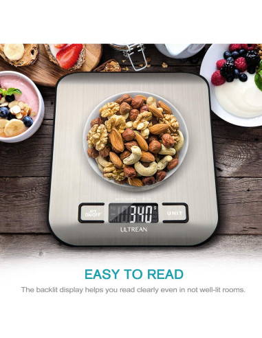 Báscula de Cocina Digital Ultrean UL-KS01, 5kg, Pantalla LCD