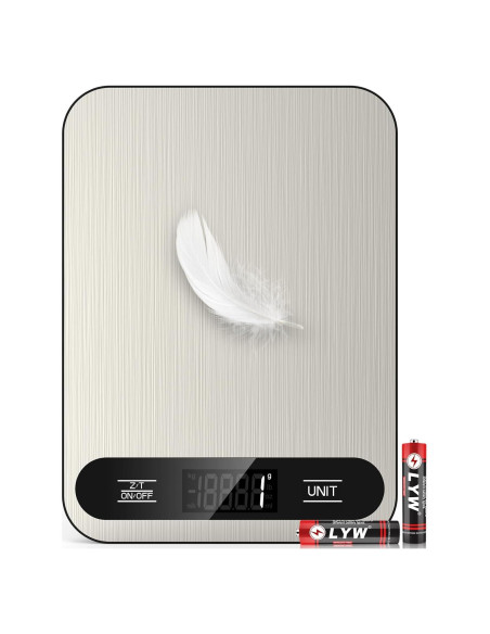 Balanza de Cocina Digital Mik-Nana 10kg Acero Inoxidable LCD