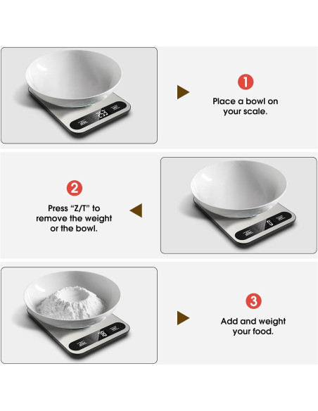 Balanza de Cocina Digital Mik-Nana 10kg Acero Inoxidable LCD