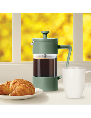 Cafetera Prensa Francesa Oggi 12oz Vidrio Borosilicato Oliva