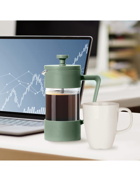 Cafetera Prensa Francesa Oggi 12oz Vidrio Borosilicato Oliva