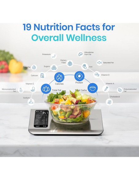 Báscula de Cocina Inteligente Etekcity ESN00 Acero Inoxidable 5 kg