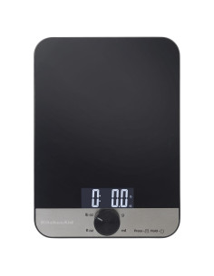 Escala Digital de Cocina KitchenAid KQ908 4.99 kg Vidrio Negro