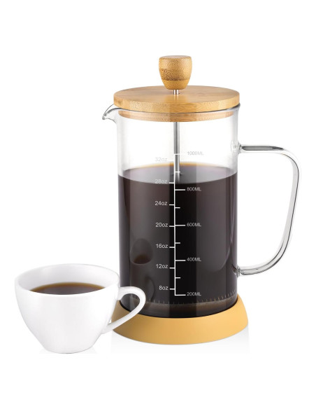 Cafetera Prensa Francesa wedrink 1000ml Vidrio Borosilicato