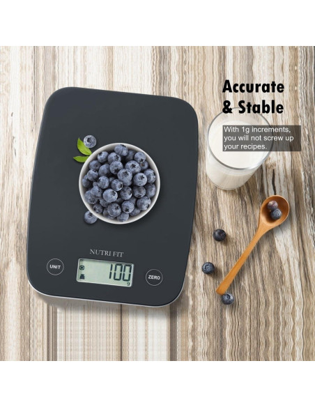 Balanza Digital de Cocina NUTRI FIT 5kg LCD Precisión 1g