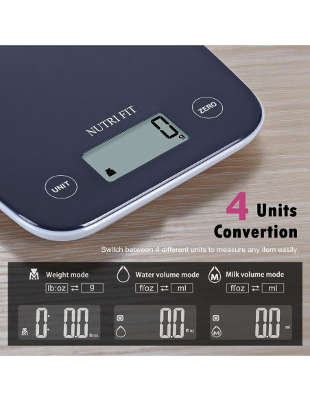 Balanza Digital de Cocina NUTRI FIT 5kg LCD Precisión 1g