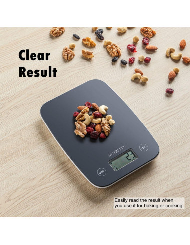 Balanza Digital de Cocina NUTRI FIT 5kg LCD Precisión 1g