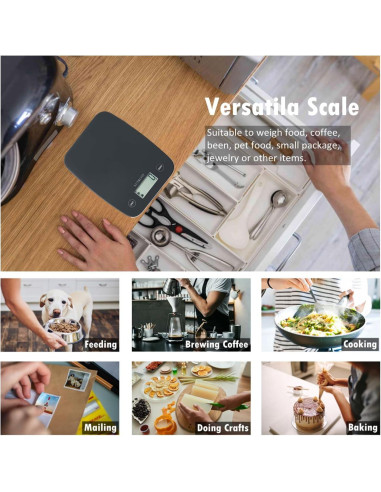 Balanza Digital de Cocina NUTRI FIT 5kg LCD Precisión 1g