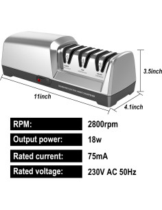 Afilador de cuchillos eléctrico Herboom 3 etapas diamante 1.15kg 2