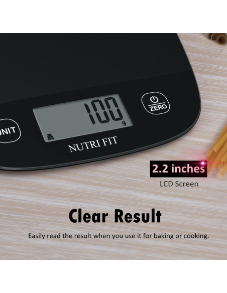 Balanza de Cocina Digital NUTRI FIT 5kg Precisa Tare Inteligente