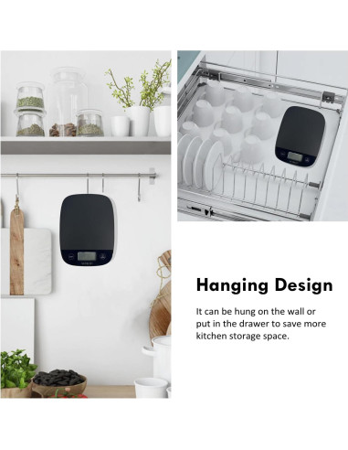 Balanza de Cocina Digital NUTRI FIT 5kg Precisa Tare Inteligente