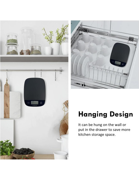 Balanza de Cocina Digital NUTRI FIT 5kg Precisa Tare Inteligente