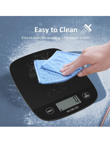 Balanza de Cocina Digital NUTRI FIT 5kg Precisa Tare Inteligente