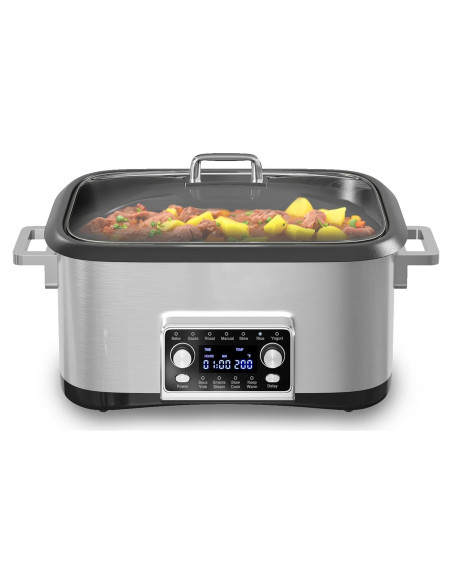 Olla de Cocción Lenta Programable HEYNEMO 8 Cuartos 12-en-1