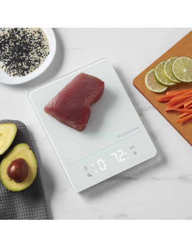 Balanza de Cocina Digital KitchenAid KQ913 IPX7 5kg Blanca