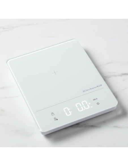 Balanza de Cocina Digital KitchenAid KQ913 IPX7 5kg Blanca