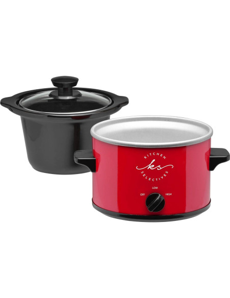 Olla de cocción lenta Kitchen Selectives SC-15RD 1.42L Roja