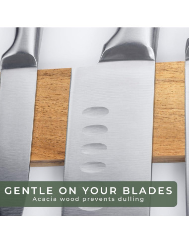 Tira Magnética para Cuchillos WALDWERK 15.7x5.1cm Madera Acacia