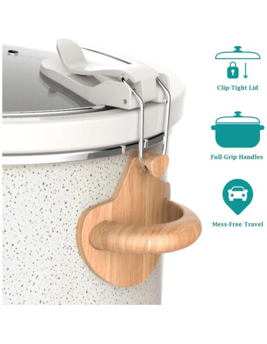 Olla de Cocción Lenta Digital 6QT Pioneer Woman Manchada Lino