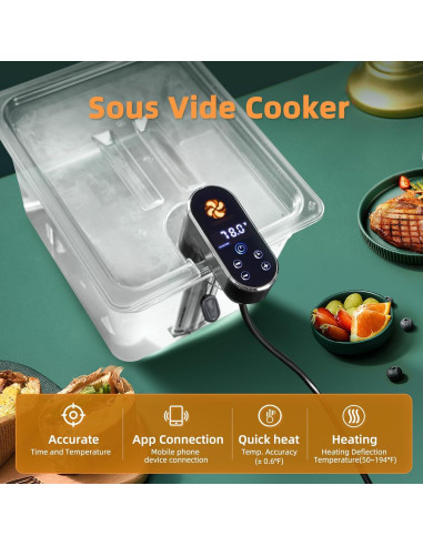 Cocinero Sous Vide Outohome 1300W Control WIFI IPX7