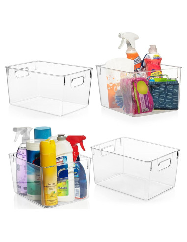 Contenedores de Almacenamiento ClearSpace - 4 Piezas 27.94x20.32x15.24cm