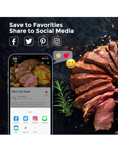 Cocedor Sous Vide KitchenBoss G330 1100W Acero Inoxidable