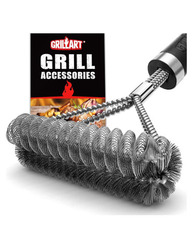 Cepillo para Parrilla GRILLART 2 en 1 Acero Inoxidable 45,72 cm