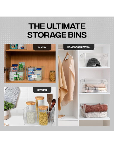 Contenedores de Almacenamiento ClearSpace - 4 Piezas 27.94x20.32x15.24cm