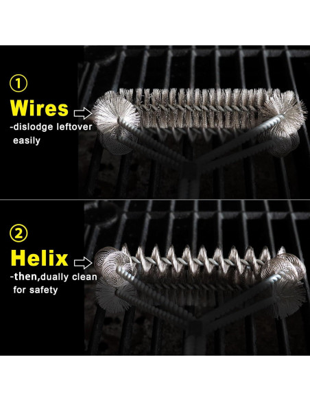 Cepillo para Parrilla GRILLART 2 en 1 Acero Inoxidable 45,72 cm
