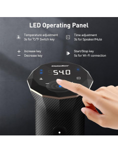 Máquina Sous Vide KitchenBoss G300PT WiFi 1100W Acero Inoxidable 2