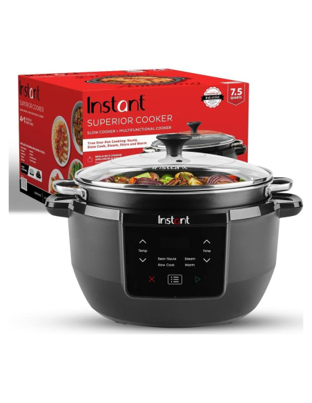 Olla de Cocción Lenta Instant Pot 7.5L 4-en-1 Sella/Salta
