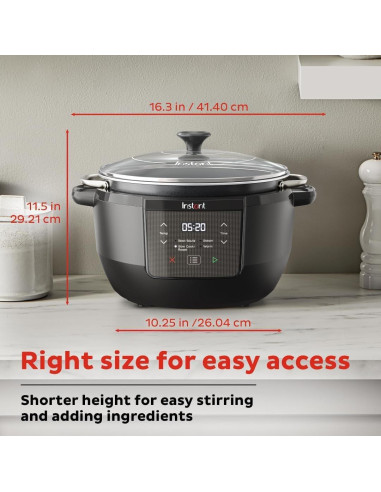 Olla de Cocción Lenta Instant Pot 7.5L 4-en-1 Sella/Salta