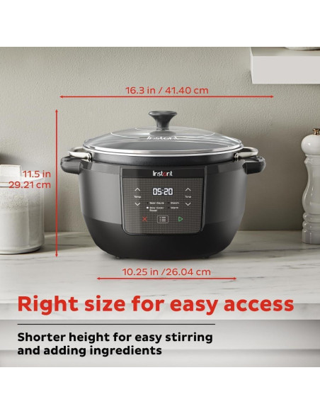 Olla de Cocción Lenta Instant Pot 7.5L 4-en-1 Sella/Salta