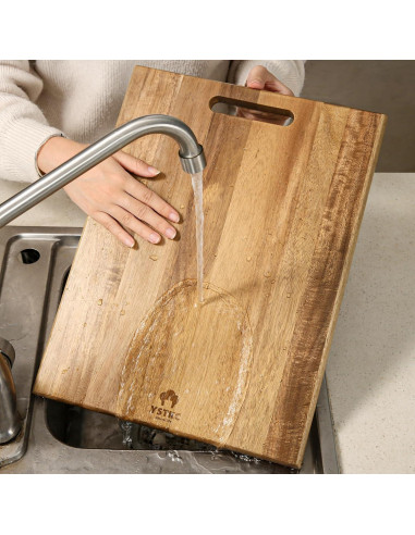 Conjunto de 3 tablas de cortar de madera de acacia YSTKC