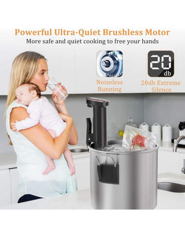 Cocedor Sous Vide Sixfivsevn 1100W Control Táctil IPX7