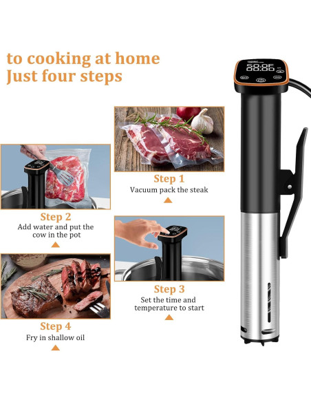 Cocedor Sous Vide Sixfivsevn 1100W Control Táctil IPX7