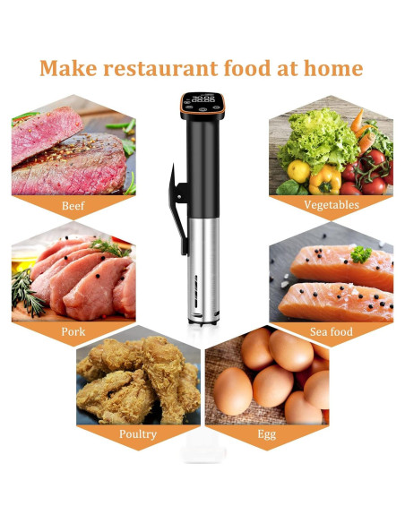 Cocedor Sous Vide Sixfivsevn 1100W Control Táctil IPX7