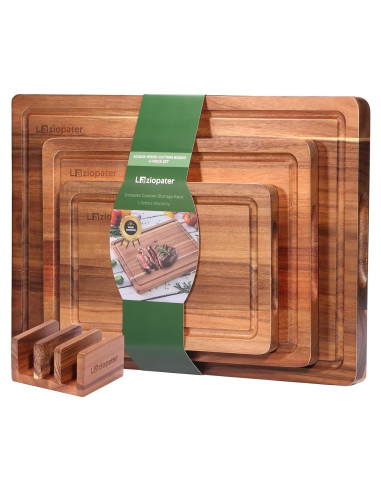 Juego de 3 Tablas de Cortar de Madera Acacia LazioPater