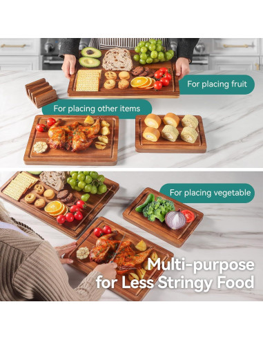 Juego de 3 Tablas de Cortar de Madera Acacia LazioPater