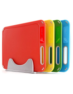 Juego de 4 Tablas de Cortar Aichoof con Soporte Antideslizante