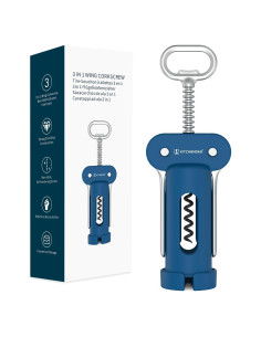 Sacacorchos KITCHENDAO 3 en 1 con Cortador y Abrebotellas