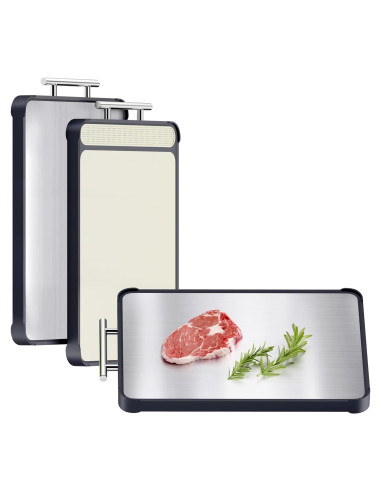 Juego de 2 tablas de cortar TalingMA de acero inoxidable 42x29 cm