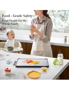 Juego de 2 tablas de cortar TalingMA de acero inoxidable 42x29 cm 2