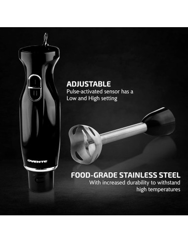 Batidora de Inmersión Ovente 300W 2-Pack Negro y Rojo