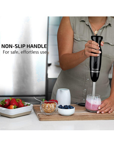 Batidora de Inmersión Ovente 300W 2-Pack Negro y Rojo