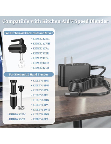 Adaptador de CA KitchenAid para Batidora Inalámbrica 7 Velocidades