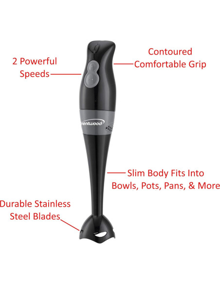 Batidora de Mano Brentwood HB-32BK 2 Velocidades 200W Negra