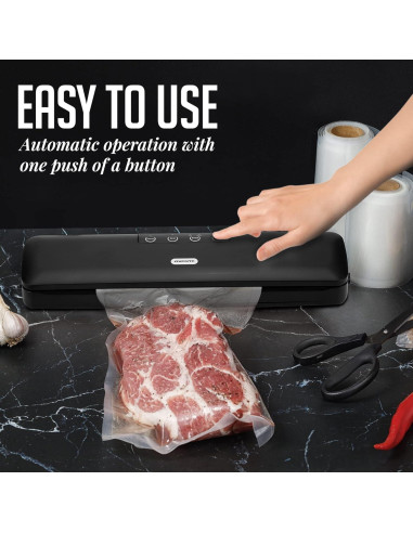 Máquina de Sellado al Vacío OVENTE SV2906B Compacta 100W