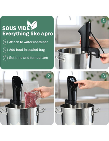 Cocedor Sous Vide Mecity SVJ-2000 1100W Precisión 0.5C